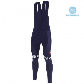 Set Fietsshirt Lange Mouw + Lange Koersbroek 2020 Trek-Segafredo N001 Winter Thermal Fleece